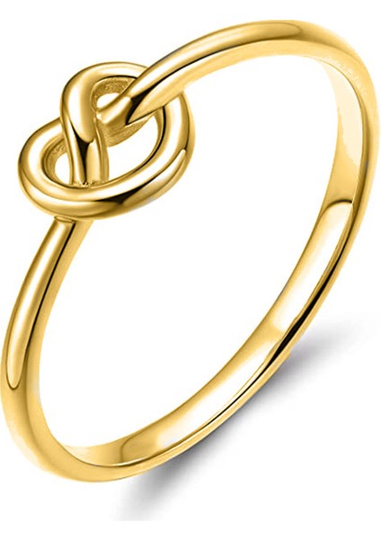 Moda Çift Yüzük Altın-Aşk Düğüm Yüzük (Yurt Dışından)