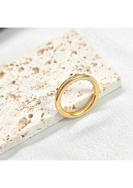 Moda Çift Yüzük Altın (3mm) (Yurt Dışından)