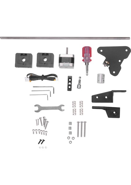 Ender-3 / Ender-3 V2 / Ender-3 Pro 3D Yazıcıya Uygun Kurşun Vidalı Step Motorlu Çift Z Ekseni Yükseltme Kiti (Yurt Dışından)