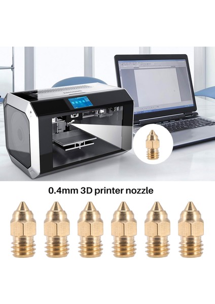 10 Adet Cr-6 Se 0.4 mm Meme Hotend Nozulları Crealıty Cr-10 V2 Cr-6 Se Ender-3 Ender-5 Serisi 3D Yazıcı Parçaları (Yurt Dışından)