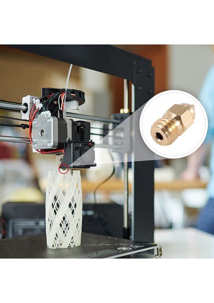 10 Adet Cr-6 Se 0.4 mm Meme Hotend Nozulları Crealıty Cr-10 V2 Cr-6 Se Ender-3 Ender-5 Serisi 3D Yazıcı Parçaları (Yurt Dışından)