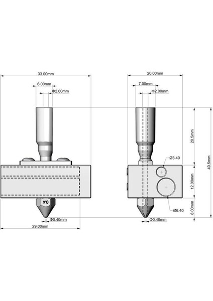 Parça Zortrax M200 V2 Için Uygun Sıcak Uçlu Ekstrüzyon Kafa Isıtma Memesi 0.4mm H59 Pirinç Meme (Yurt Dışından)