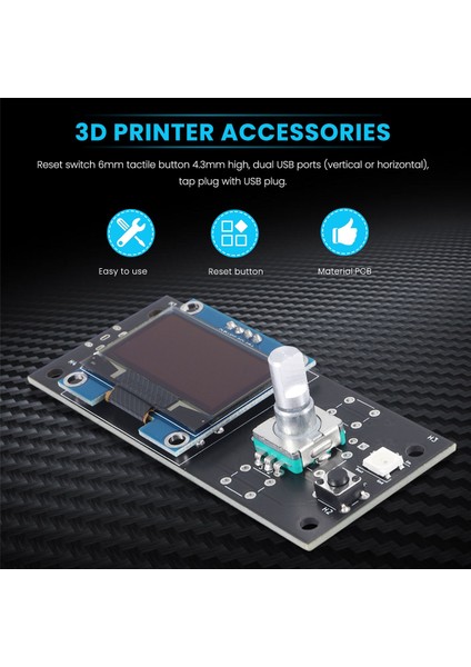 Raspberry Pi 3b ve Voron V0.1 3D Yazıcı Aksesuarları Için Voron V0 OLED Ekran Akıllı Ekran Için (Yurt Dışından)