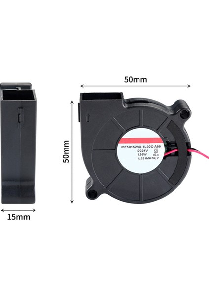 3D Yazıcı Üfleyici Fan 5015 24V 0.41A Çift Rulmanlı Fan Santrifüj Dc Soğutma Turbo Fan 3D Yazıcı Parçaları (Yurt Dışından)