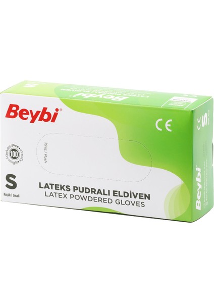 Lateks Eldiven Pudralı Small (Küçük) - 100 Adet