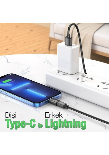 Hc Series iPhone Lightning To Type-C Dönüştürücü Çevirici Adaptör, Iphone Type C Otg Çevirici Adaptör