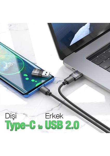Hc Series USB 2.0 To Type C Dönüştürücü Typce Girişi USB Dönüştürücü Hızlı Veri Transferi