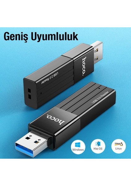 Hc Series USB To Sd-Micro Sd Hafıza Kart Okuyucu Adaptör, USB 2.0 Card Reader