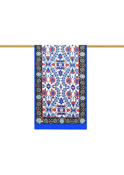 Saks Lacivert Selçuk Desen Ipek Fular