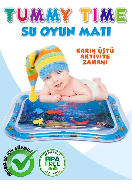 İyi Toys Tummy Time Su Oyun Matı - Bebekler Için Renkli Aktivite Matı