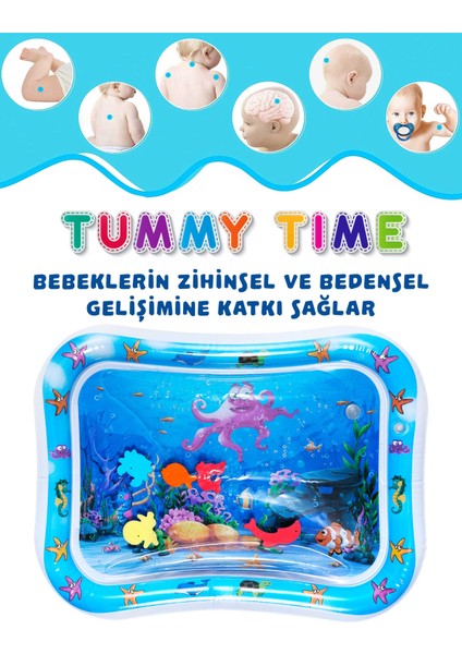 İyi Toys Tummy Time Su Oyun Matı - Bebekler Için Renkli Aktivite Matı