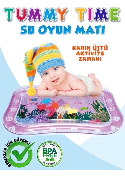 Tummy Time Su Oyun Matı - Bebekler Için Renkli Aktivite Matı