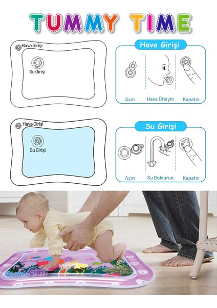 Tummy Time Su Oyun Matı - Bebekler Için Renkli Aktivite Matı fırsatları