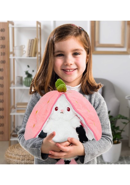 18 cm Çilek Çantalı Tavşan