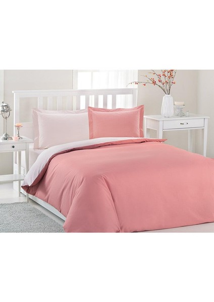Colormix Pembe Tek Kişilik Ranforce Nevresim Takımı
