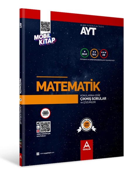 A Yayınları AYT Matematik Konularına ve Zorluk Derecesine Göre Çıkmış Sorular