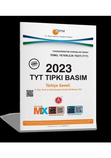 2023 TYT Tıpkı Basım Deneme Sınavı Bire Bir ÖSYM Çıkmış Sorular