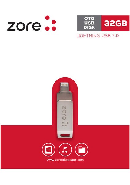 3.0 Lightning Metal Otg 32 GB