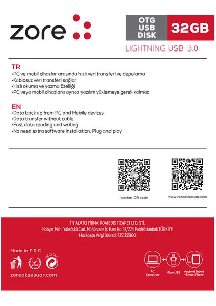 3.0 Lightning Metal Otg 32 GB