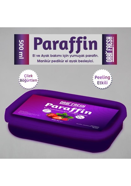 El Ayak Bakımı Manikür Pedikür Için Yumuşak Parafin Çilek&böğürtlen 500 ml