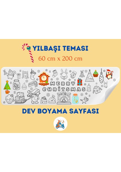 North And Peak Yılbaşı Teması Dev Boyama Kağıdı