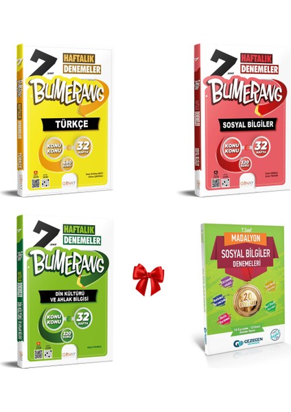 7. Sınıf Türkçe, Sosyal Bilgiler ve Din Kültürü ve Ahlak Bilgisi Bumerang Haftalık