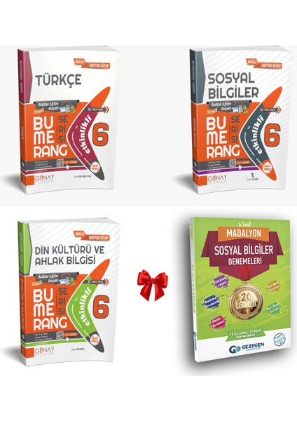 6. Sınıf Türkçe, Sosyal Bilgiler ve Din Kültürü Bumerang Etkinlikli Kitap Konu Anla