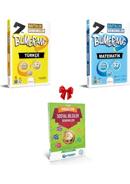 Güncel 7. Sınıf Türkçe ve Matematik Bumerang Haftalık Denemeler