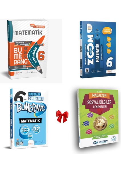 Güncel 6. Sınıf Matematik Bumerang Konu Anlatımlı, Zoom Soru Bankası ve Haftalık Denemeler