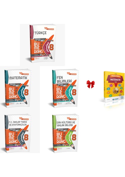 Güncel 8. Sınıf Tüm Dersler Bumerang Etkinlikli Kitap Konu Anlatımlı Set