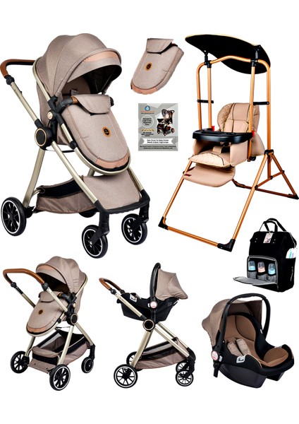 Yeni Doğan Set Paketi 990 Travel Sistem Bebek Arabası 850 Çocuk Salıncağı Salıncak