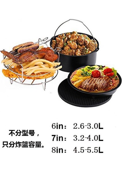 Air Fritöz Aksesuarları 6 Inç (16 cm Çap) 5'li Pişirme Seti (Yurt Dışından)