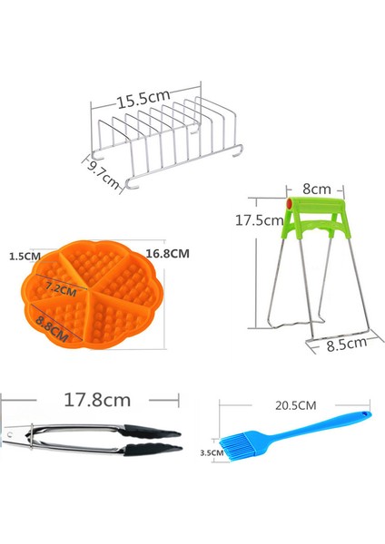 Air Fritöz Aksesuarları 7 Inç (18 cm Çap) 15'li Pişirme Seti (Yurt Dışından)