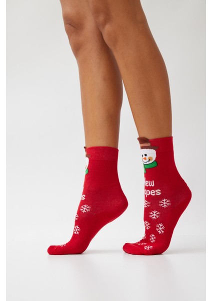 Yılbaşı Soket Çorap Kırmızı fiyatları