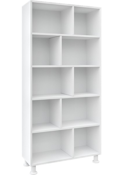 Pera Beyaz 5 Raflı 10 Bölmeli Kitaplık modelleri