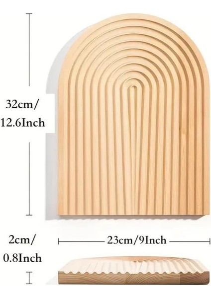 Bohem Oval Bambu Kahve ve Dekoratif Sunum Tepsisi 32 cm