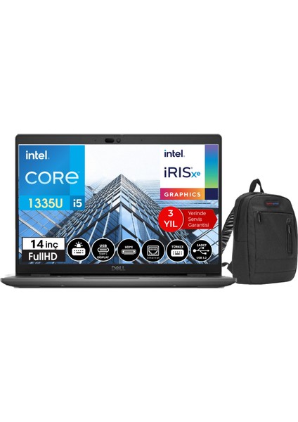 Latıtude 3440 13.nesil Intel I5 1335U 64GB 1tb SSD 14" WINDOWS11PRO Fhd Dizüstü Bilgisayar DLN053L3440140147+WEBLEGELSINÇANTA