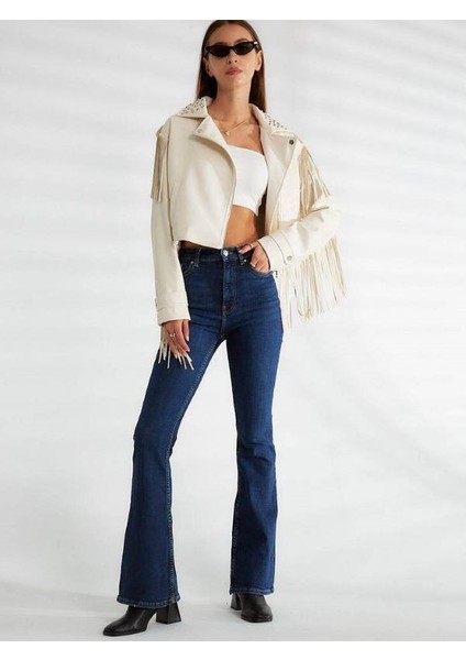 99069 Droplu Deri Ceket Ekru modelleri