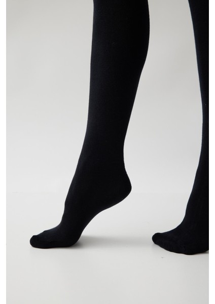 Pamuklu Düz Kadın Külotlu Çorap Siyah fiyatları