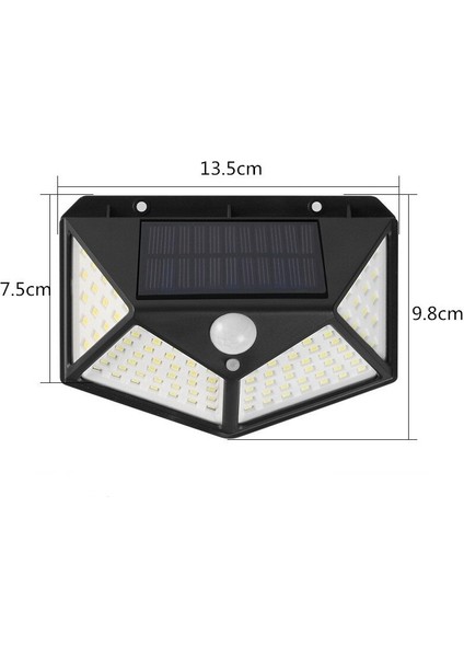 Simple Life 100 LED Solar Duvar Lambası Hareket Sensörlü Işık Dış Mekan (Yurt Dışından)