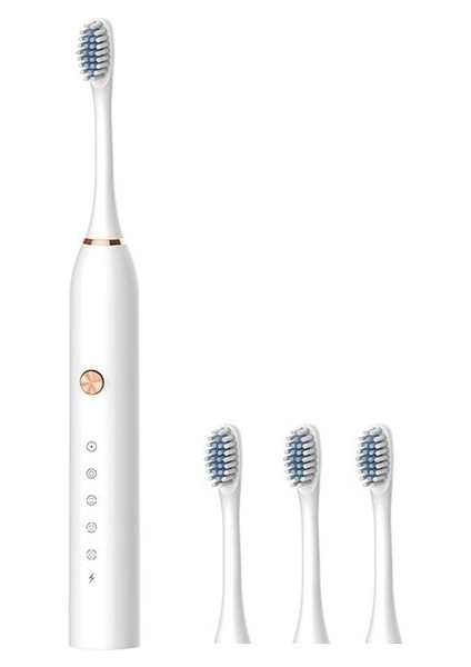 6 Vitesli Elektrikli Diş Fırçası USB Şarj Edilebilir Sonik Diş Fırçası Diş Ipi Yetişkin Ev Kullanımı Için Hediye X3 (Yurt Dışından)