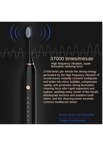 6 Vitesli Elektrikli Diş Fırçası USB Şarj Edilebilir Sonik Diş Fırçası Diş Ipi Yetişkin Ev Kullanımı Için Hediye X3 (Yurt Dışından) modelleri