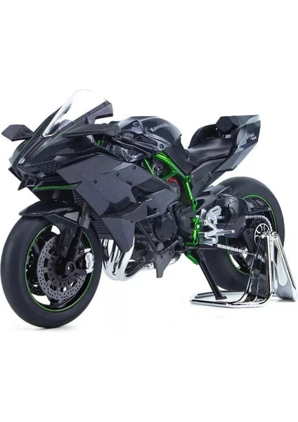 Kawasaki H2R Metal Motosiklet Sesli ve Işıklı 1/9 (Yurt Dışından)