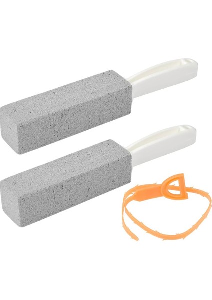 2 Adet Ponza Taşı Tuvalet Fırçası Sert Temizlik Wc + 1 Adet Drenaj Boruları Için Temizleme Aleti Yüzme Havuzu, Ocak, Fayans Klozet Temizliği (Yurt Dışından)