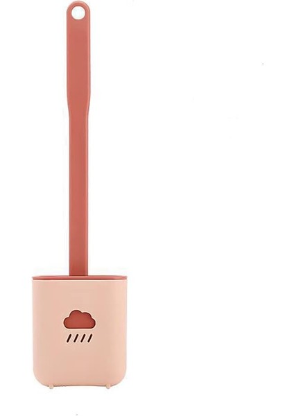 Tuvalet Fırçası Duvara Monte/dikey Banyo Için Su Filtresi Tabanlı Silikon Tuvalet Fırçası ve Tutucu (Pembe) (Yurt Dışından)