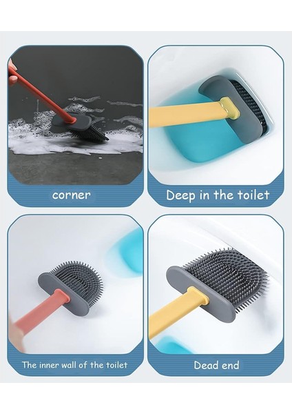 Tuvalet Fırçası Duvara Monte/dikey Banyo Için Su Filtresi Tabanlı Silikon Tuvalet Fırçası ve Tutucu (Pembe) (Yurt Dışından) modelleri