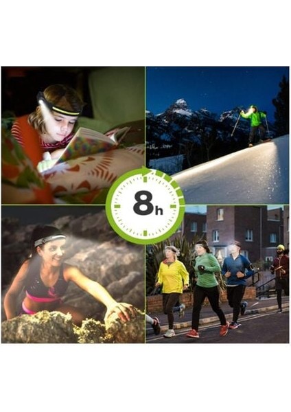 Far, LED Çalışan Far, Balıkçılık Farı, USB Far 350 Lümen Cob LED Far 80G Ipx4 Su Geçirmez Hareket Sensörlü Kafa Lambası (Siyah) (Yurt Dışından) modelleri