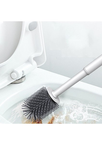 Silikon Tuvalet Fırçası ve Tutucu, Ace - Tuvalet Fırçası Tutucu, Yumuşak Fırçalı Silikon Tuvalet Temizleme Fırçası Seti Zemin/duvar Montajı (Yurt Dışından) fiyatları