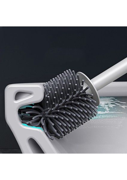 Silikon Tuvalet Fırçası ve Tutucu, Ace - Tuvalet Fırçası Tutucu, Yumuşak Fırçalı Silikon Tuvalet Temizleme Fırçası Seti Zemin/duvar Montajı (Yurt Dışından) modelleri