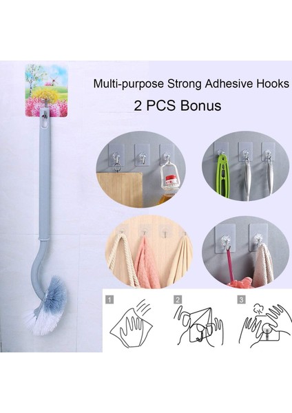 Tuvalet Fırçası ve Tutucu, Plastik Uzun Saplı Banyo ve Tuvalet Fırçası, Katı Kıl Tuvalet Fırçası, Tuvalet Ev Için, Derin Temizlik (Yurt Dışından) fırsatları